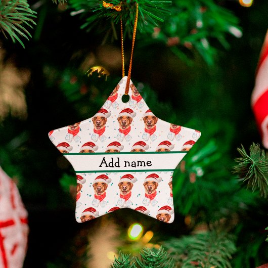 Ornement En Céramique Labrador Chien de race Noël