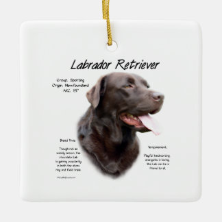 Ornement En Céramique Labrador Retriever (chocolat) Histoire Conception