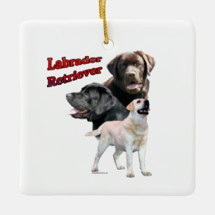 Ornement En Céramique Labrador Retriever Trio 2 - Porte - clé