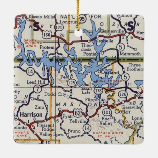 Ornement En Céramique Lac Bull Shoals (Dos)