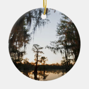 Ornement En Céramique Lac Caddo au lever du soleil