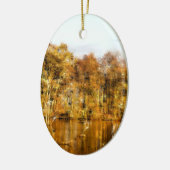 ORNEMENT EN CÉRAMIQUE LAC D'AUTOMNE (Gauche)