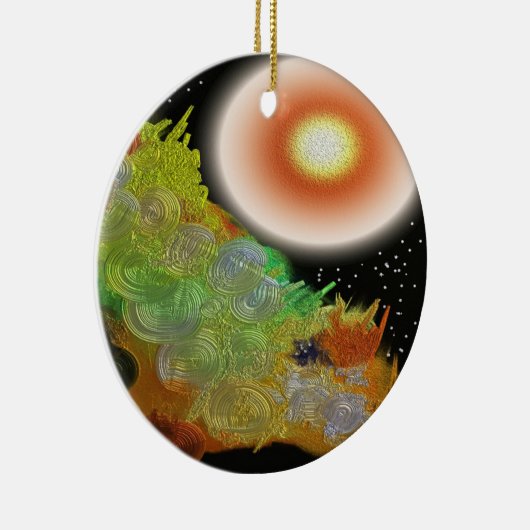 Ornement En Céramique Laissé il y ait abrégé sur lumière (Droite)