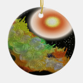 Ornement En Céramique Laissé il y ait abrégé sur lumière (Devant)