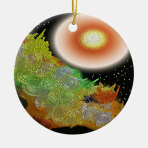 Ornement En Céramique Laissé il y ait abrégé sur lumière
