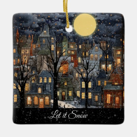 Ornement En Céramique Laisser neiger (Devant)