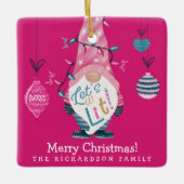 Ornement En Céramique Laissons-nous s'amuser brillant Gnome lumières de (Devant)