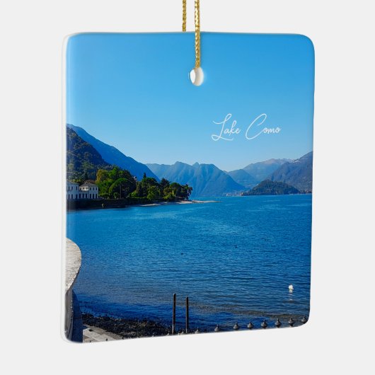 Ornement En Céramique Lake Como Italy Landscape Mountains (Droite)