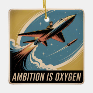 Ornement En Céramique L'ambition est de l'oxygène
