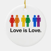 Ornement En Céramique L'amour est amour (Dos)