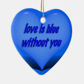 Ornement En Céramique L'amour est bleu.... (Droite)