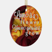 Ornement En Céramique L'amour est comme une fleur (Droite)