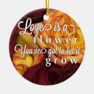 Ornement En Céramique L'amour est comme une fleur