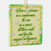 Ornement En Céramique L'amour est une promesse dans un compromis (Droite)