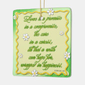 Ornement En Céramique L'amour est une promesse dans un compromis (Gauche)