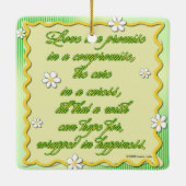 Ornement En Céramique L'amour est une promesse dans un compromis (Dos)