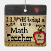 Ornement En Céramique L'amour étant un enseignant en mathématiques (modi (Dos)