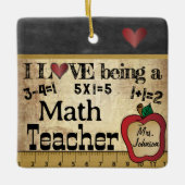Ornement En Céramique L'amour étant un enseignant en mathématiques (modi (Devant)