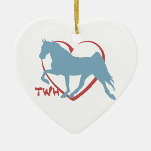 Ornement En Céramique L'Amoureux du cheval de randonnée