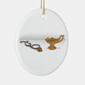 Ornement En Céramique Lampe et stéthoscope de soins (Droite)