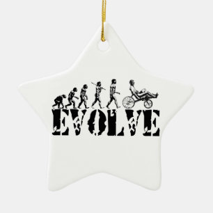 Ornement En Céramique L'amusement couché d'évolution de bicyclette