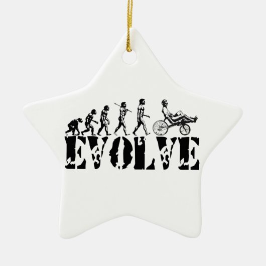 Ornement En Céramique L'amusement couché d'évolution de bicyclette (Devant)