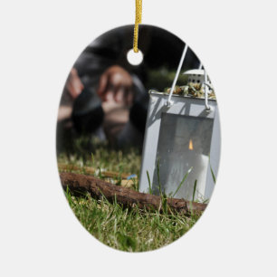 Ornement En Céramique Lanterne lumineuse