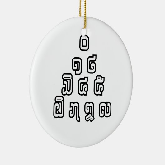 Ornement En Céramique Laos / Laos Numéros Pyramid Laotien Script (Droite)