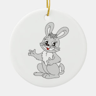 Ornement En Céramique Lapin