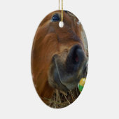 Ornement En Céramique Lapin de Pâques et cheval Brown (Droite)