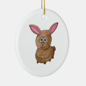 Ornement En Céramique Lapin mignon drôle (Droite)