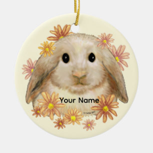 Ornement En Céramique Lapin roi Bunny