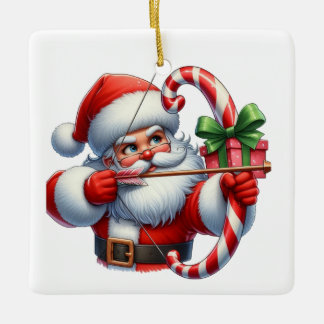Ornement En Céramique L'archer préféré du Père Noël personnalisé