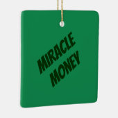 Ornement En Céramique L'argent miracle est dans mes mains Carré (Droite)