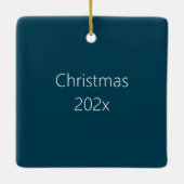 Ornement En Céramique Latitude Longitude de l'île Whidbey NAS (Dos)