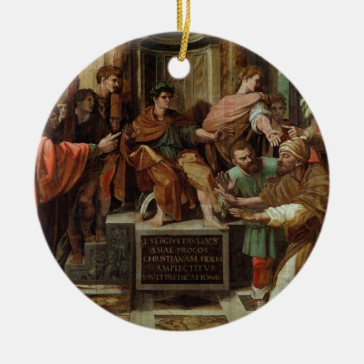 Ornement En Céramique L'aveuglement d'Elymas (bande dessinée pour le (Devant)