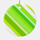 Ornement En Céramique Layered candy stripes - lime green and white (Dos)