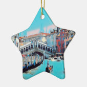 Ornement En Céramique ldp VENICE - gondolas - rialto - (Gauche)
