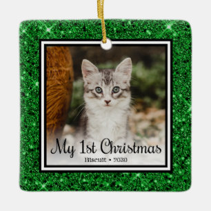 Ornement En Céramique Le 1er Noël de minou