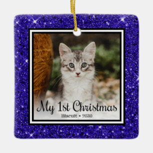 Ornement En Céramique Le 1er Noël de minou