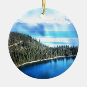 ORNEMENT EN CÉRAMIQUE LE BEAU LAC TAHOE