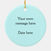 Ornement En Céramique Le Boathouse en parc, photo d'automne (Dos)