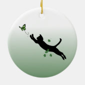 Ornement En Céramique Le chat et le papillon (Dos)