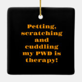 Ornement En Céramique Le chien d'eau portugais intelligent (Dos)