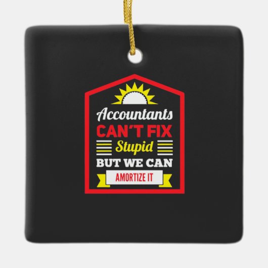 Ornement En Céramique Le comptable peut le réparer (Devant)