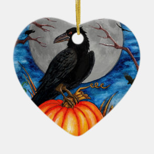 Ornement En Céramique Le Corbeau