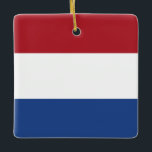 Ornement En Céramique Le drapeau Pays-Bas (néerlandais)<br><div class="desc">Produits World Flag personnalisables - N'hésitez pas à ajouter votre propre texte.</div>