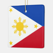 Ornement En Céramique Le drapeau philippin (Gauche)