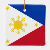 Ornement En Céramique Le drapeau philippin (Dos)