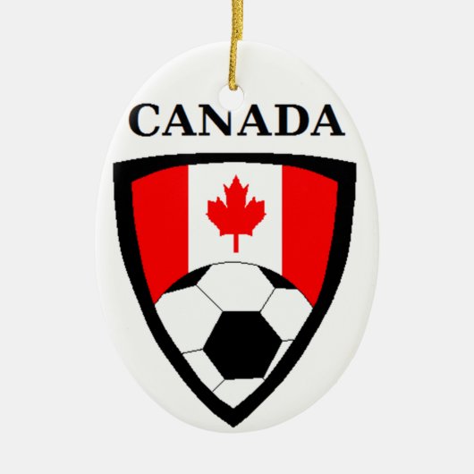 Ornement En Céramique Le football du Canada (Devant)
